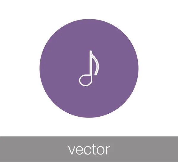 Icono de nota musical. — Vector de stock