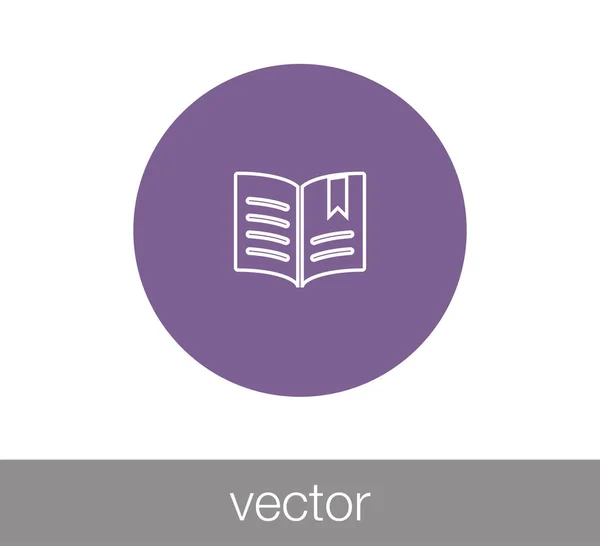 Libro Icono plano — Vector de stock