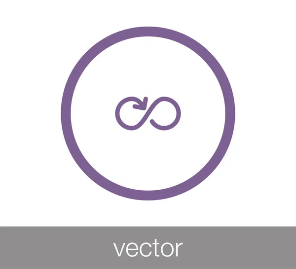Infinite symbol icon — Stock Vector