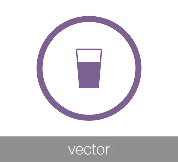 Glass of water icon — Stock Vector