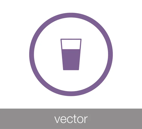 Icono de vaso de agua — Vector de stock