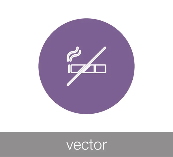 Icône de signe d'interdiction de fumer — Image vectorielle