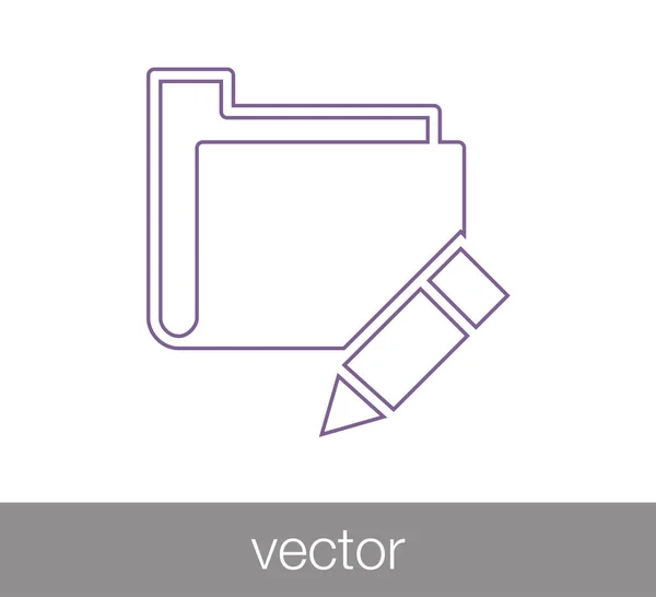 Icono de carpeta simple — Vector de stock