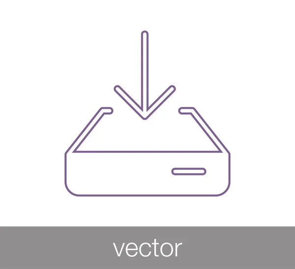 Icono de símbolo de descarga — Vector de stock