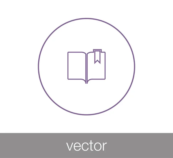 Libro Icono plano — Vector de stock