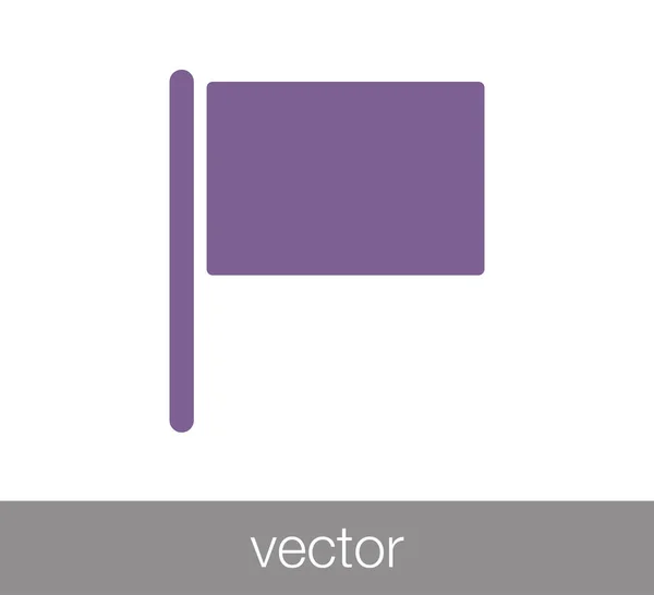 Bandeira ícone simples — Vetor de Stock