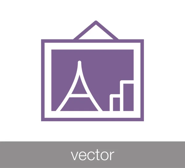 Imagen icono plano . — Vector de stock