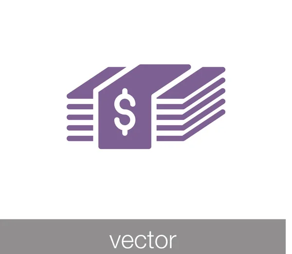 Icono del dinero. Icono financiero . — Vector de stock