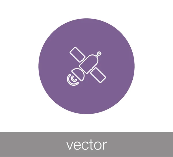 Icône plate satellite — Image vectorielle