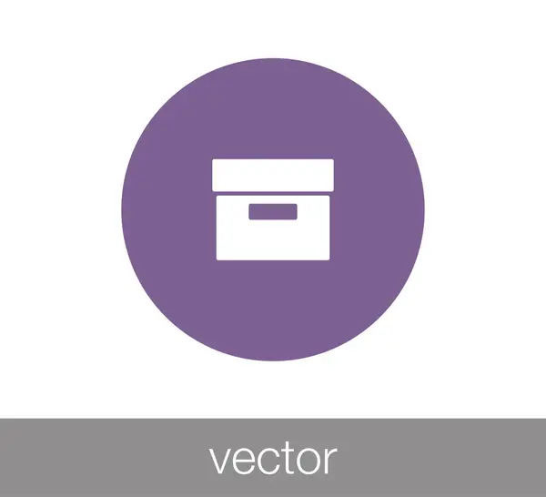 Icono caja de archivo — Vector de stock