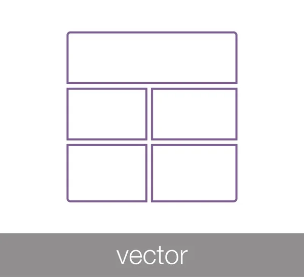 Ícone de layout de slides — Vetor de Stock