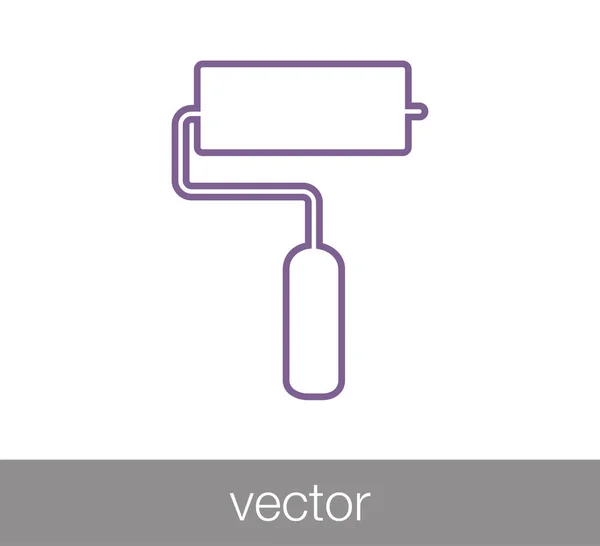 Verfroller pictogram. — Stockvector