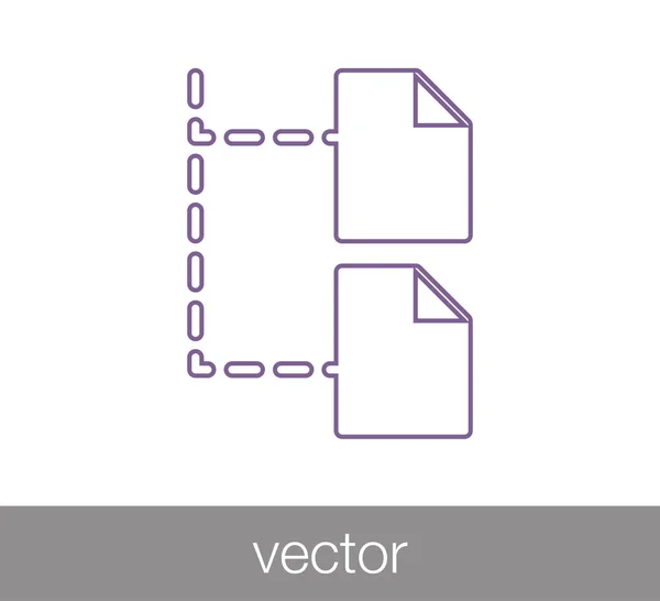 Ícone de rede hierárquica — Vetor de Stock