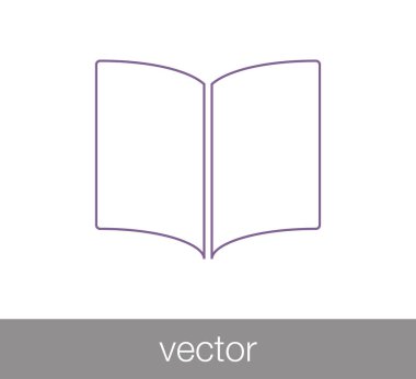 Kitap Düz Simgesi