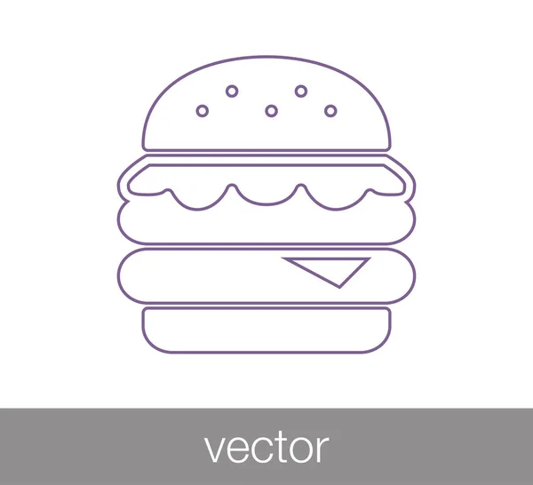 Burger Icona piatta — Vettoriale Stock