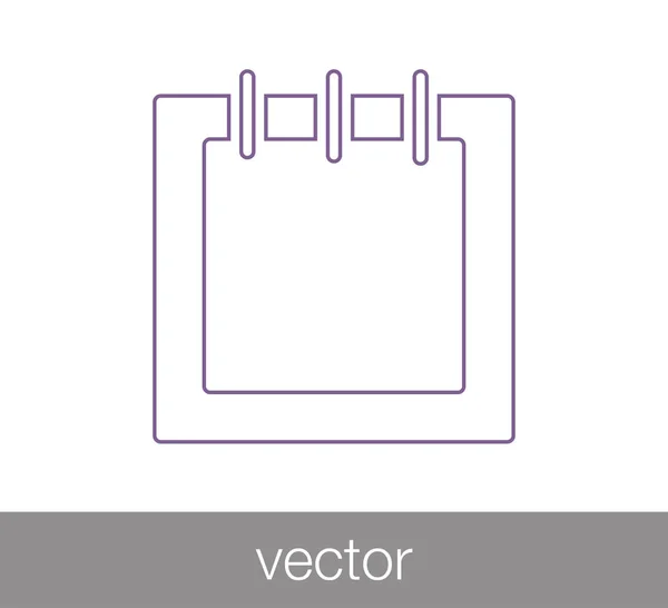 Cuaderno icono plano — Archivo Imágenes Vectoriales