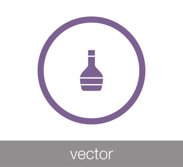 Icono plano de botella — Vector de stock