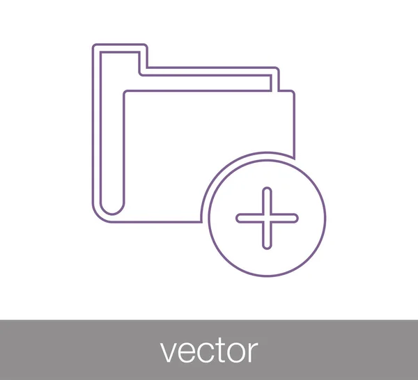 Icône de dossier simple — Image vectorielle