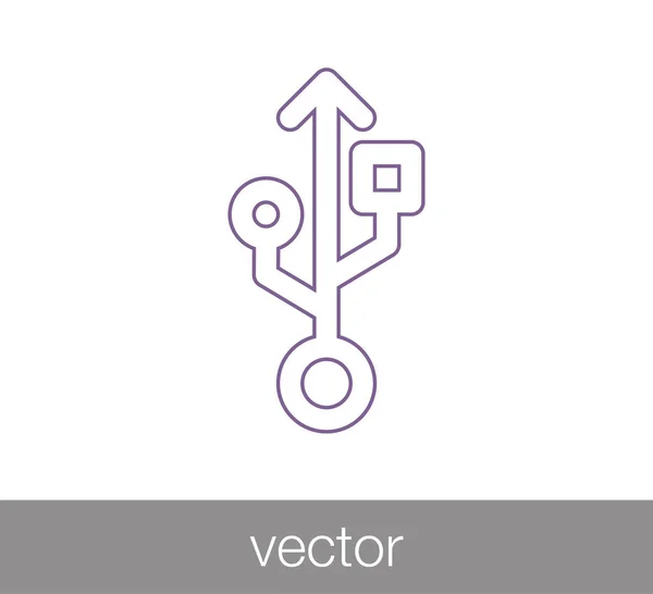 Icono de conexión USB — Vector de stock