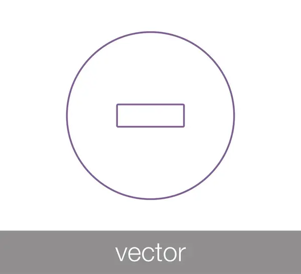 Mínusz lapos ikon — Stock Vector