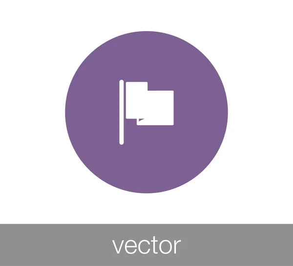 Bandera icono simple — Vector de stock