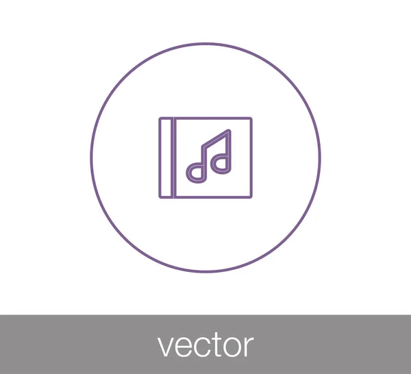 Icono de nota musical. — Vector de stock