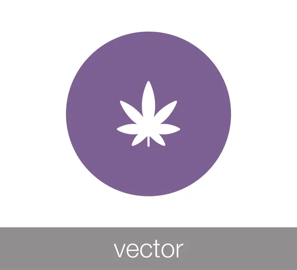 Icono de hoja de cannabis . — Vector de stock