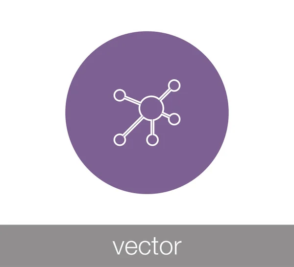 Ícone de rede hierárquica — Vetor de Stock