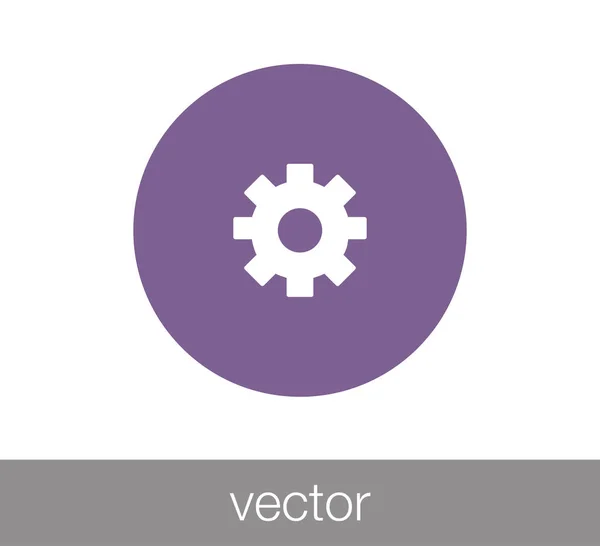 Tandrad bouw pictogram — Stockvector