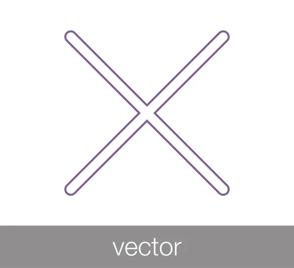 Firma cerrada con marca cruzada — Vector de stock
