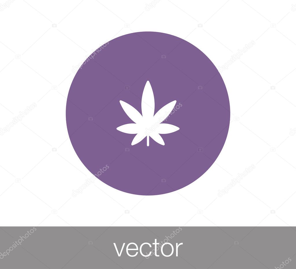 Cannabis leaf icon.
