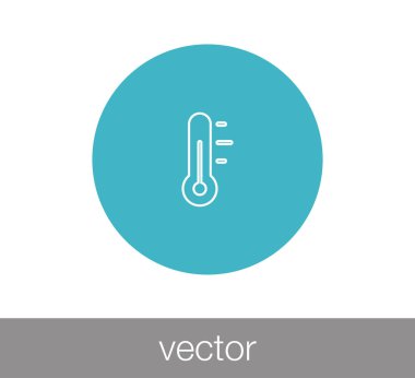 termometre düz simgesi