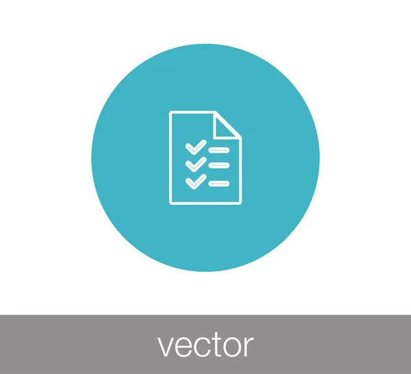 Liste de contrôle icône plate — Image vectorielle