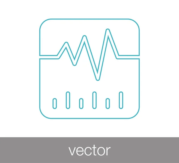 Heartbeat web icon. — Stock Vector