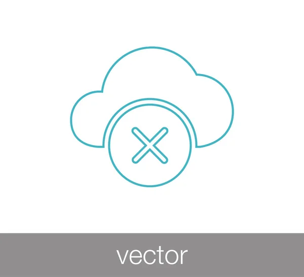 Eliminar del icono de la nube — Vector de stock