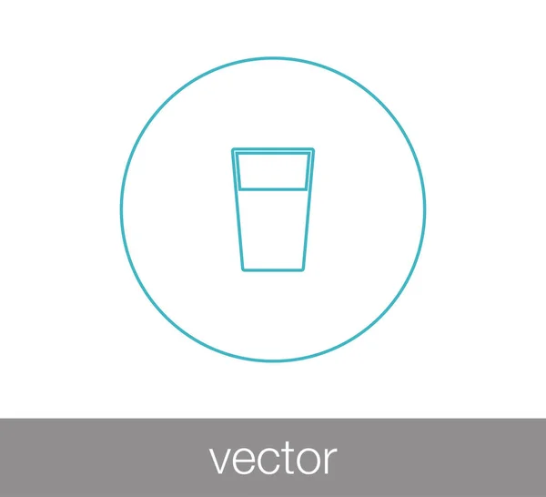 Icône verre d'eau — Image vectorielle