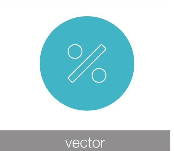 Icono plano por ciento — Vector de stock