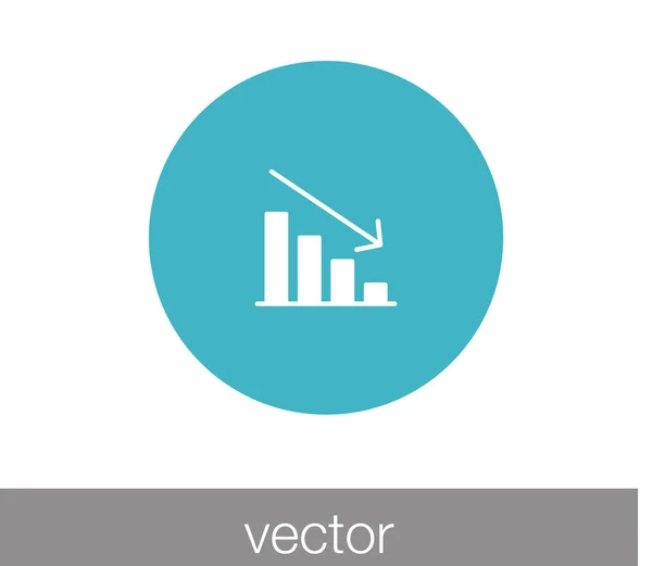 Ícone de gráfico de barras — Vetor de Stock
