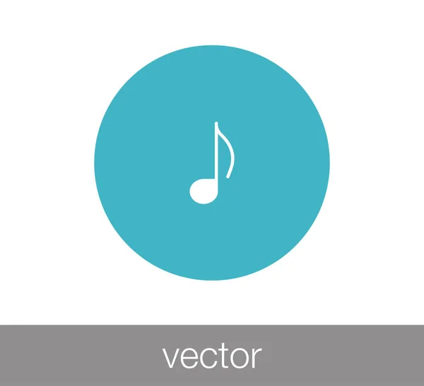 Ícone de nota musical — Vetor de Stock