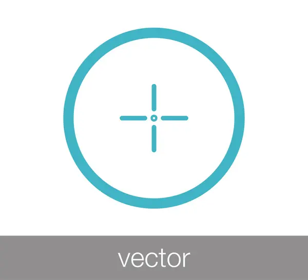 Цель плоская икона — стоковый вектор