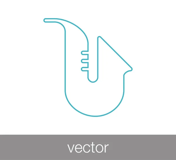 Icono web de saxofón — Archivo Imágenes Vectoriales