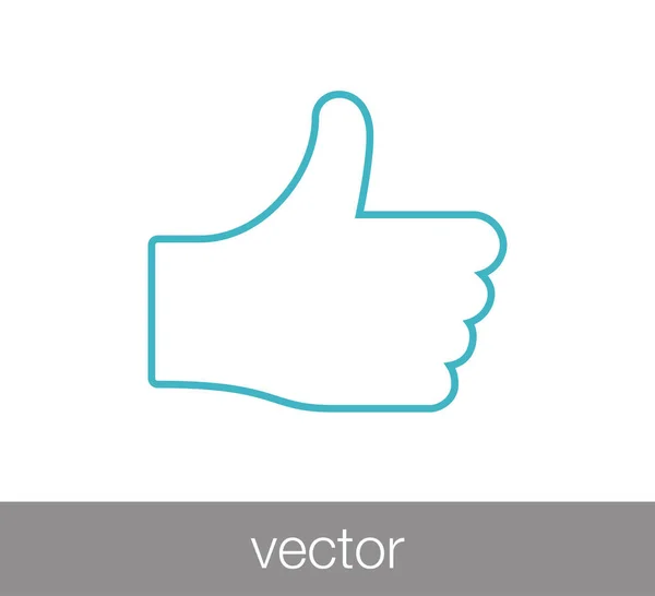 Pulgares hacia arriba icono de símbolo — Vector de stock