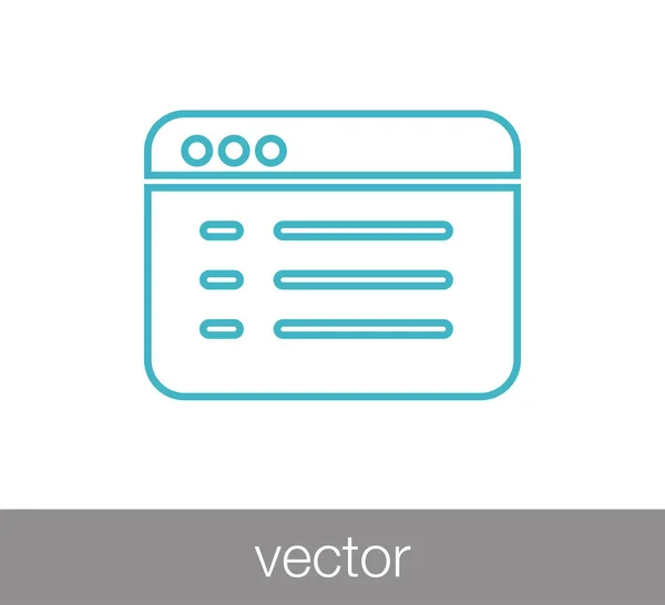 Código ventana icono — Vector de stock