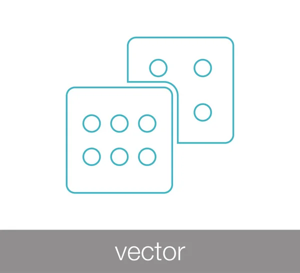 Icône plate dés . — Image vectorielle