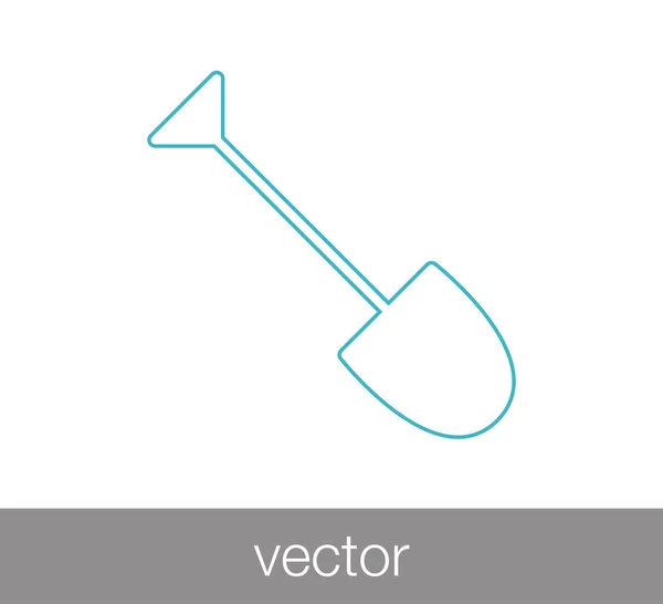 Pá ícone plano —  Vetores de Stock