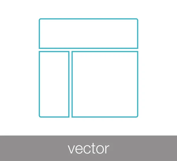 Ícone de layout de slides — Vetor de Stock