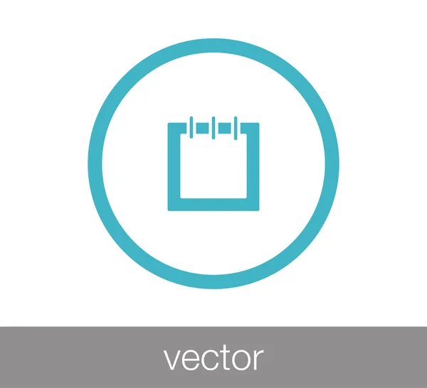 Cuaderno icono plano — Vector de stock