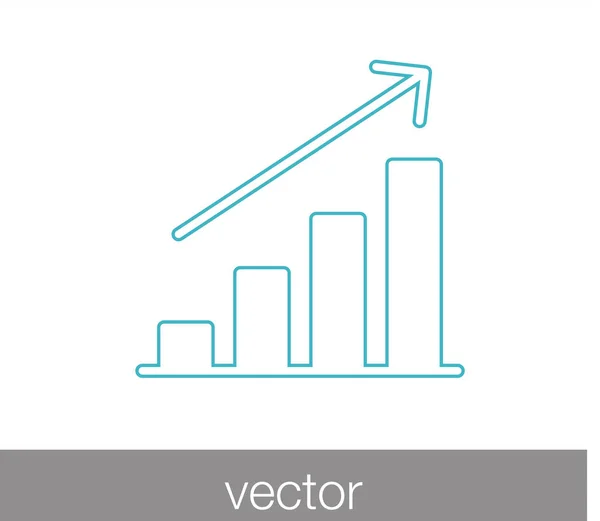 Ícone de gráfico de barras — Vetor de Stock