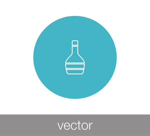 Ícone plano da garrafa — Vetor de Stock