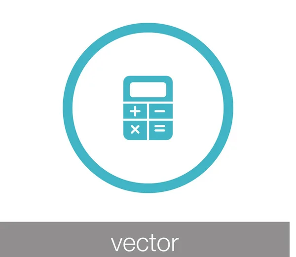 Ícone plano da calculadora — Vetor de Stock